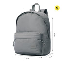 Mochila Escolar Pack X 2 + Cartuchera Kalex Gris