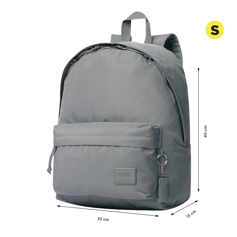 Mochila Escolar Pack X 2 + Cartuchera Kalex Gris