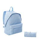 Mochila Escolar Pack X 2 + Cartuchera Kalex Azul