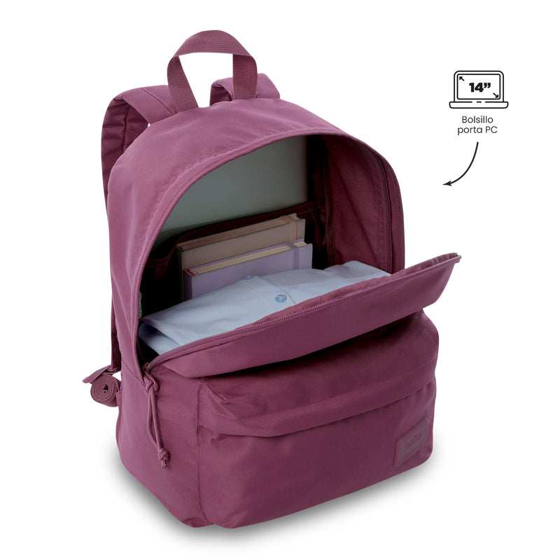 Combo Kalex X 2 Mochilas Porta PC 14 " + Cartuchera Rosado Mujer