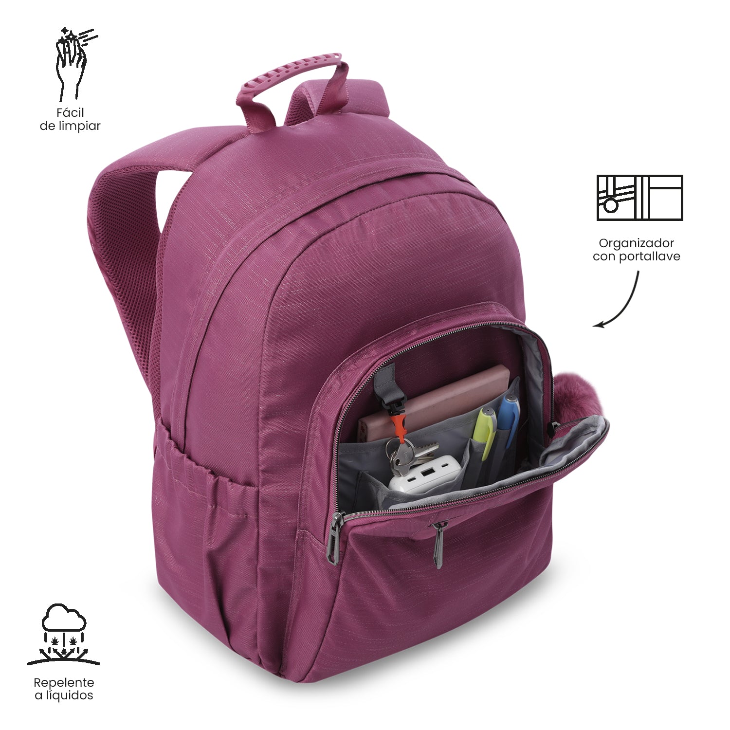 Mochila Juvenil Acuarela Neo Grande Rosado