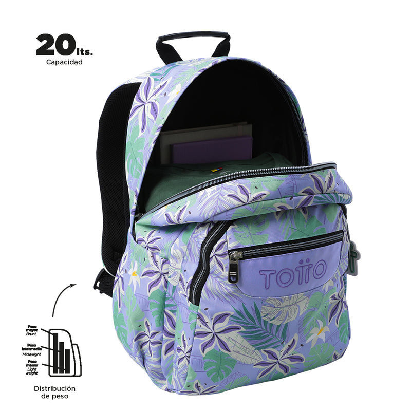 Mochila Escolar Acuarela  Morado