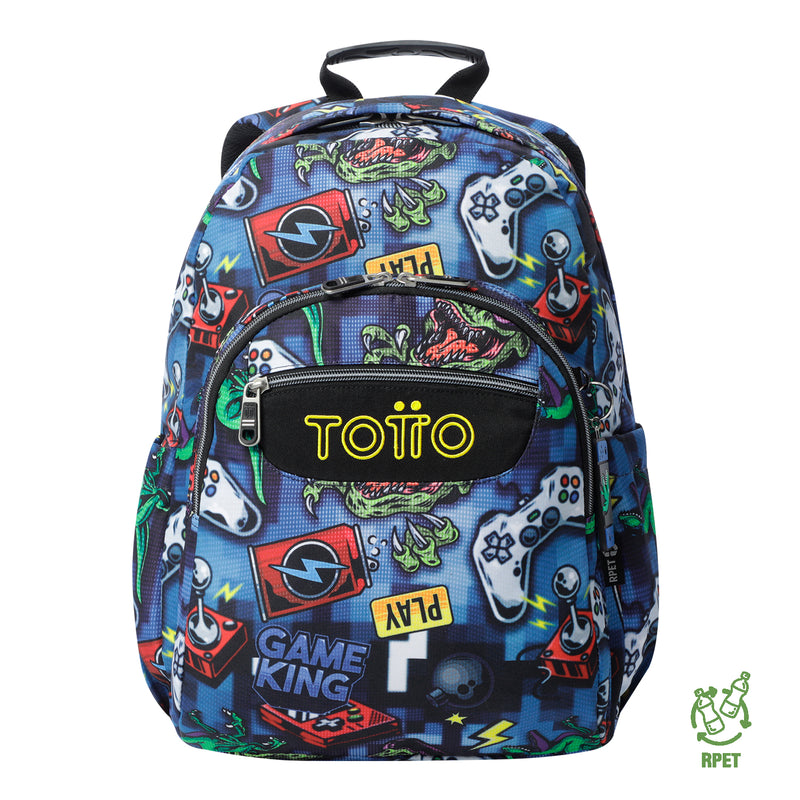 Mochila para colegio Acuarela Azul