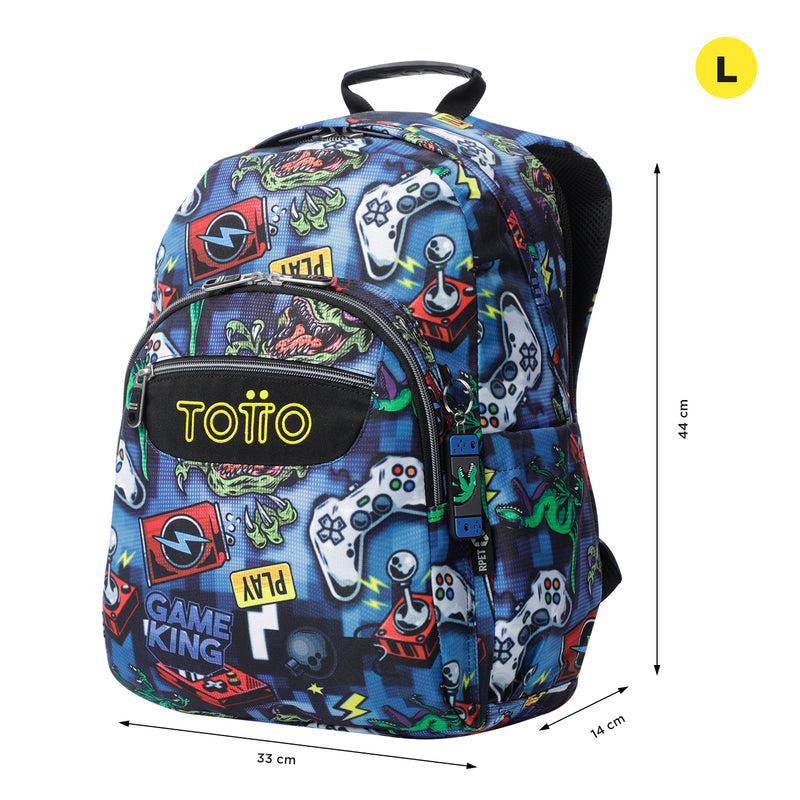 Mochila para colegio Acuarela Azul