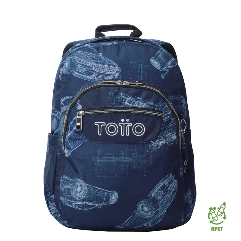 Mochila para colegio Acuarela Azul