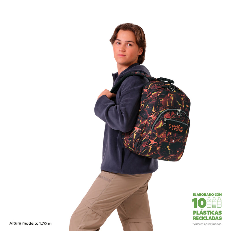 Mochila para colegio acuarela Rojo