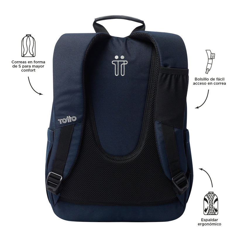 Mochila para colegio Acuarela Azul