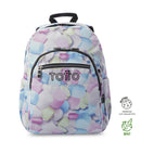 Mochila Juvenil Acuarela Glitter Grande Azul