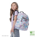 Mochila Juvenil Acuarela Glitter Grande Azul