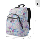 Mochila Juvenil Acuarela Glitter Grande Azul