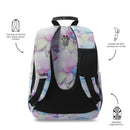 Mochila Juvenil Acuarela Glitter Grande Azul