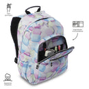 Mochila Juvenil Acuarela Glitter Grande Azul