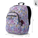 Mochila Juvenil Acuarela Glitter Grande Rosado