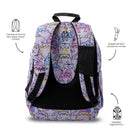 Mochila Juvenil Acuarela Glitter Grande Rosado