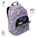 Mochila Juvenil Acuarela Glitter Grande Rosado