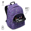 Mochila Juvenil Acuarela Grande Morado
