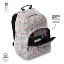 Mochila Juvenil Acuarela Grande Blanco