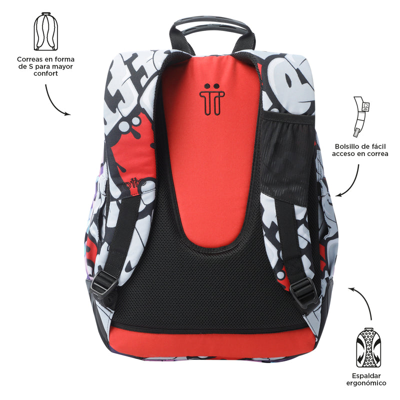 Mochila para colegio Rayol Roja