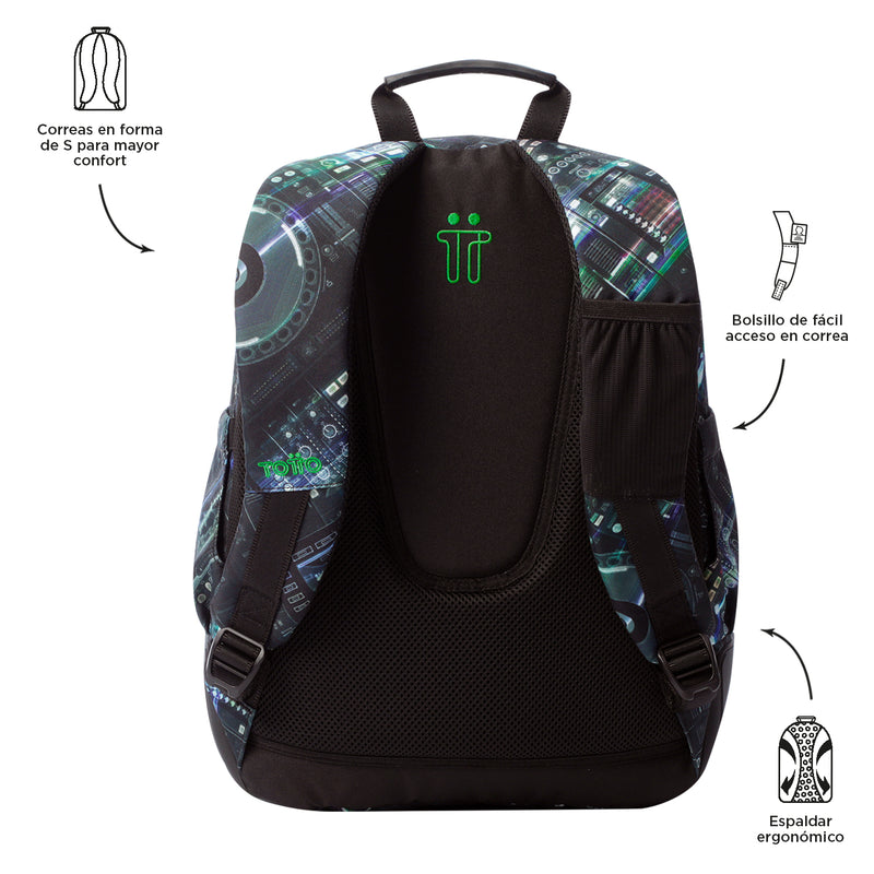 Mochila para colegio Rayol Negra