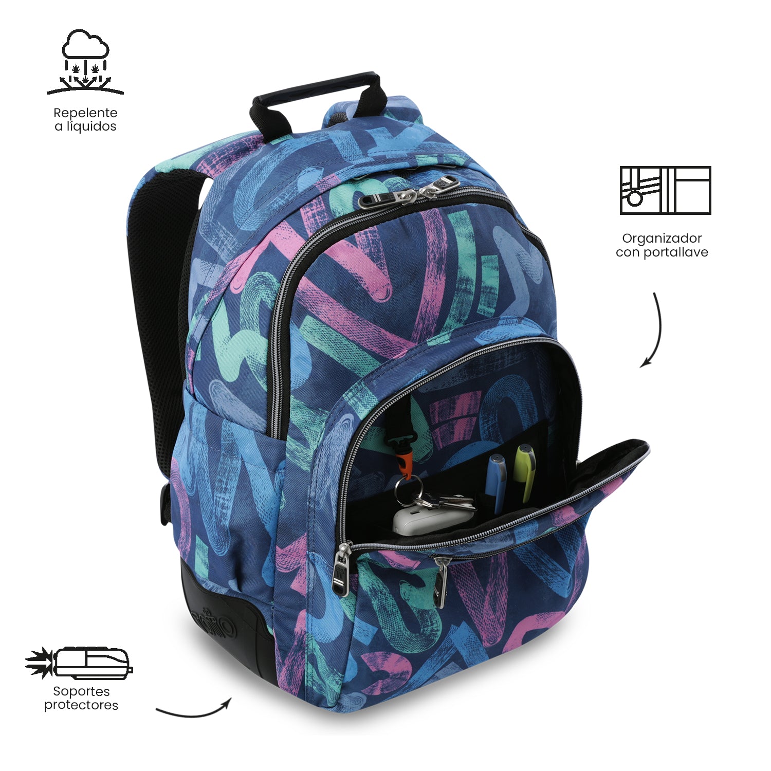 Mochila Juvenil Rayol Grande Azul