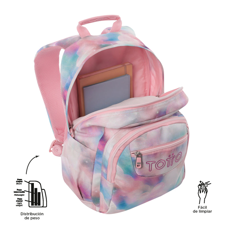 Mochila para Colegio Gommas Glitter  Rosado