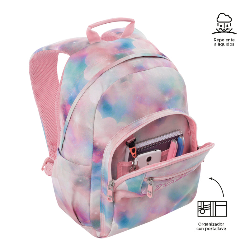 Mochila para Colegio Gommas Glitter  Rosado