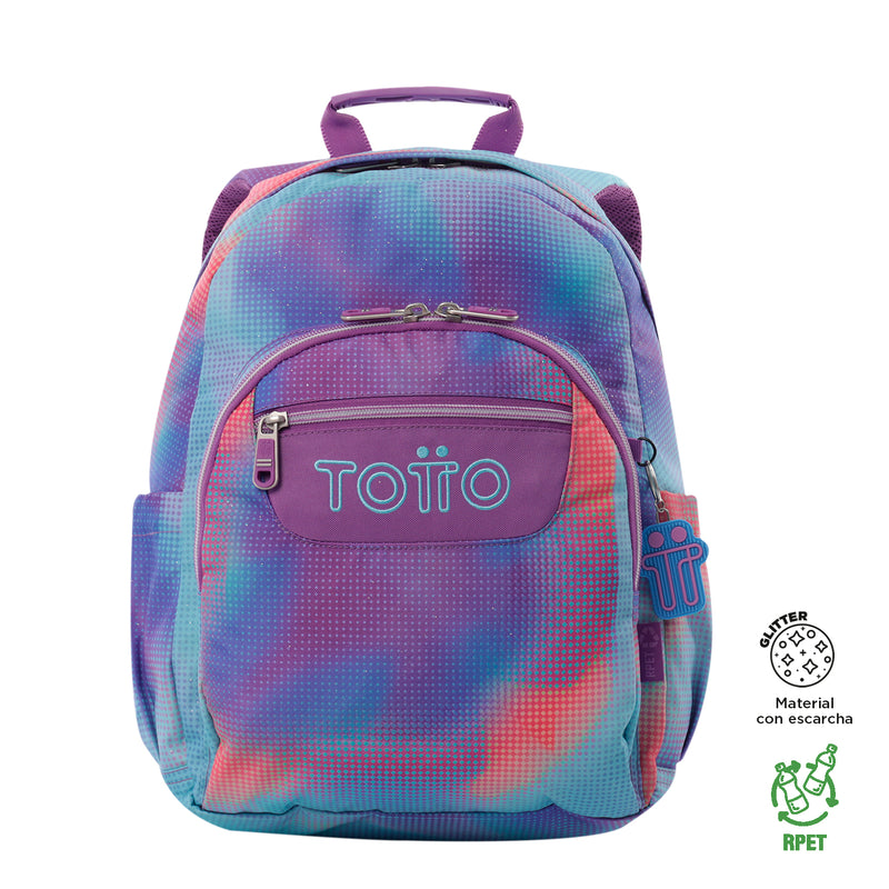 Mochila para Colegio Gommas Glitter Rosada