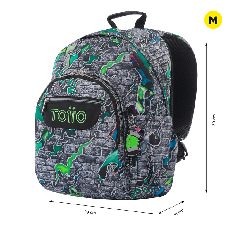 Mochila para colegio Gommas Gris