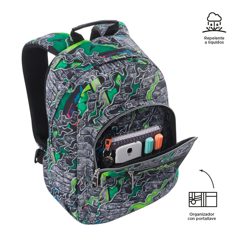 Mochila para colegio Gommas Gris