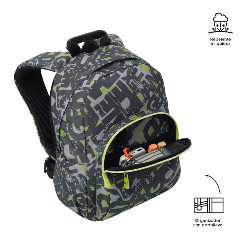 Mochila Juvenil Gommas Gris
