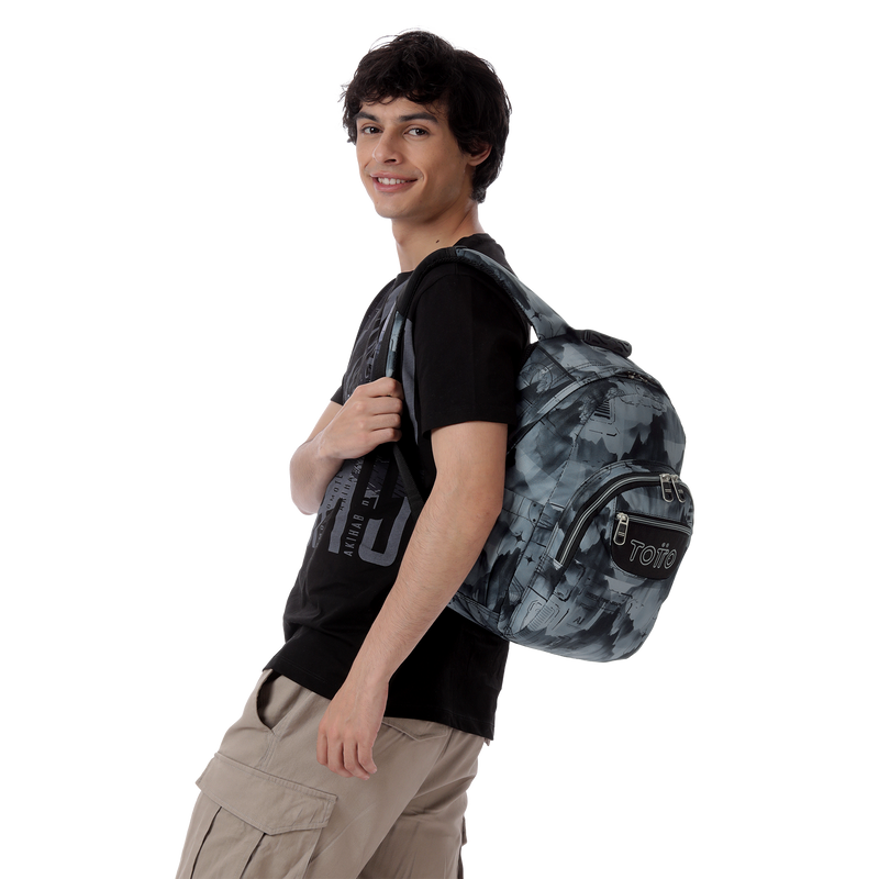 Mochila Juvenil Gommas Gris