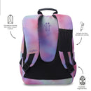 Mochila Juvenil Acuarela Glitter Mediano Rosado