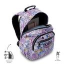 Mochila Juvenil Gommas Glitter Mediano Rosado