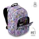 Mochila Juvenil Gommas Glitter Mediano Rosado