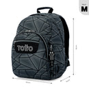 Mochila Juvenil Gommas Mediano Gris