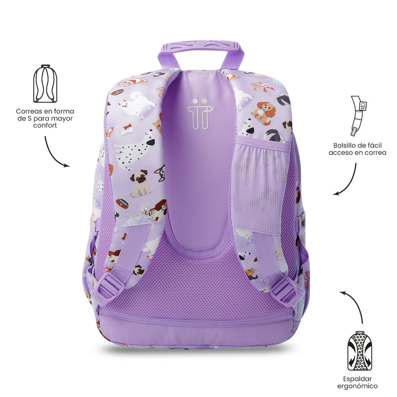 Mochila Juvenil Gommas Mediano Rosado