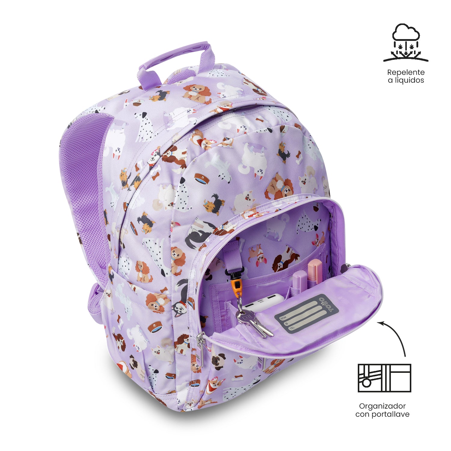Mochila Juvenil Gommas Mediano Rosado