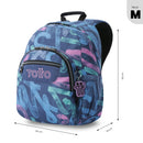 Mochila Juvenil Gommas Mediano Azul