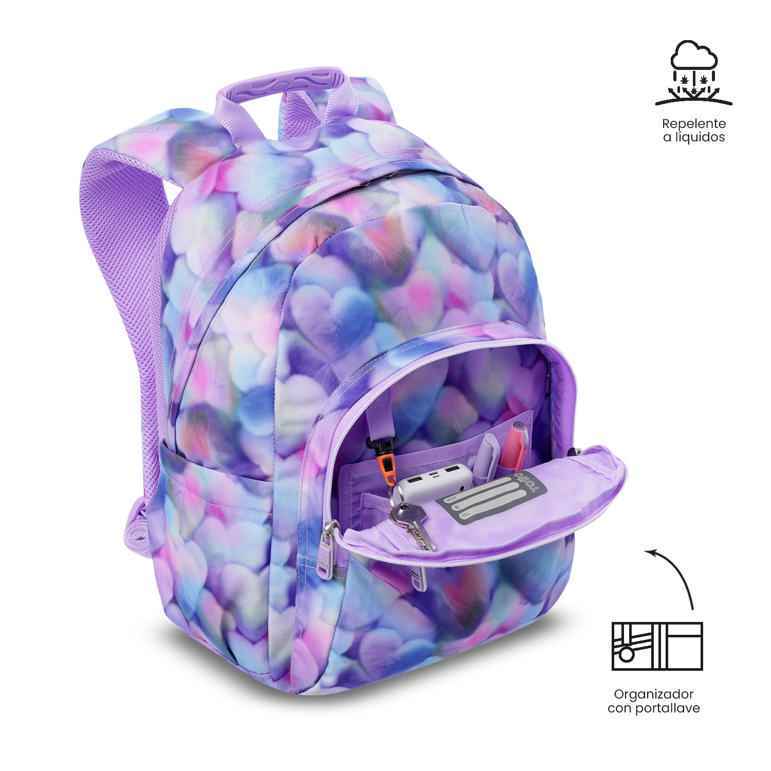 Mochila Juvenil Gommas Mediano Morado