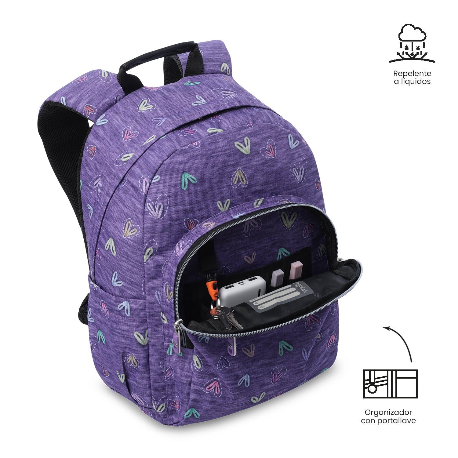 Mochila Juvenil Gommas Mediano Morado