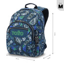 Mochila Juvenil Gommas Mediano Azul