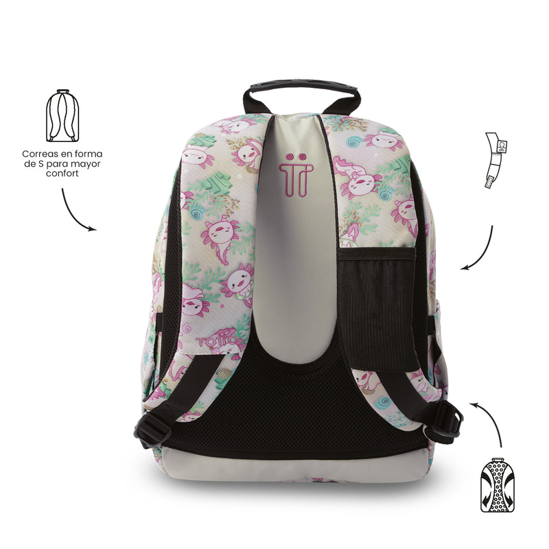 Mochila Juvenil Gommas Mediano Blanco