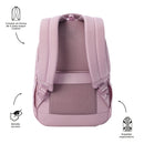 Mochila Universitaria Steif Nara Porta Laptop 14" Rosado Mujer