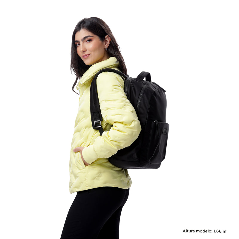 Mochila Universitaria Porta Laptop 14" Estambul Negro Mujer