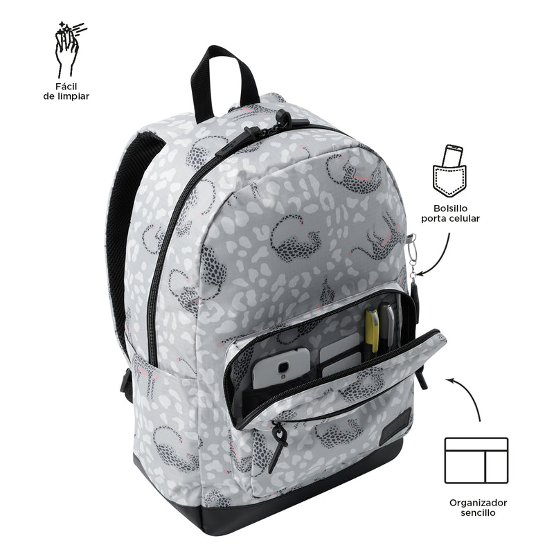 Mochila Universitaria Porta PC 14" Tocax Gris Mujer