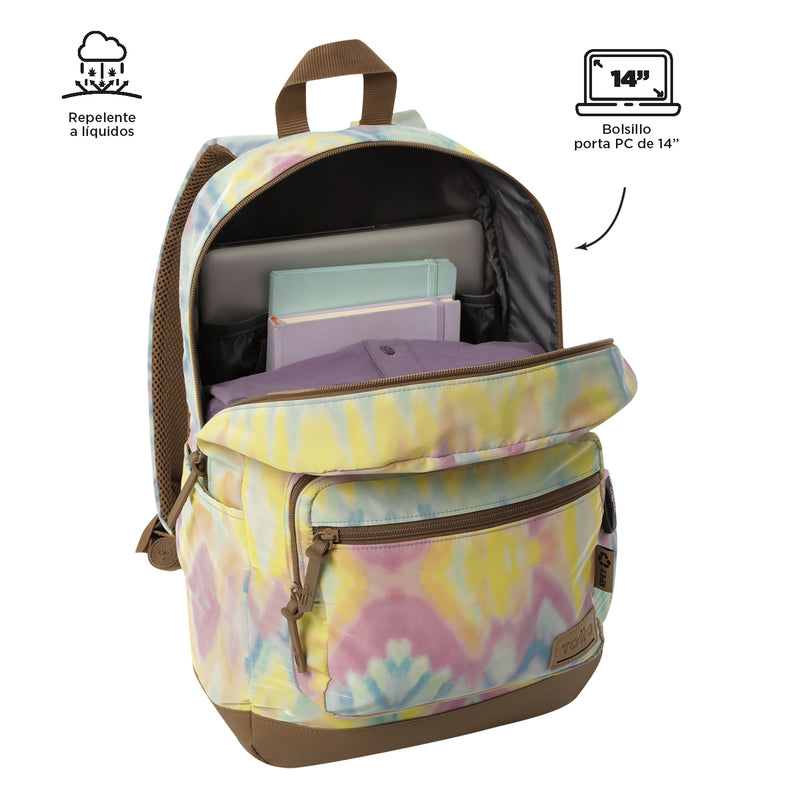 Mochila Universitaria Porta Laptop 14" Tocax Verde Mujer