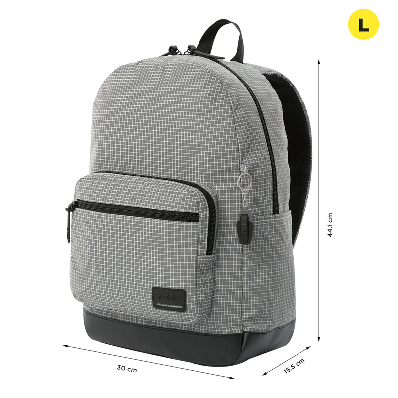 Mochila Universitaria Porta PC 14" Tocax Gris Hombre