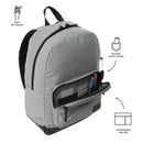 Mochila Universitaria Porta Laptop 14" Tocax Gris Hombre