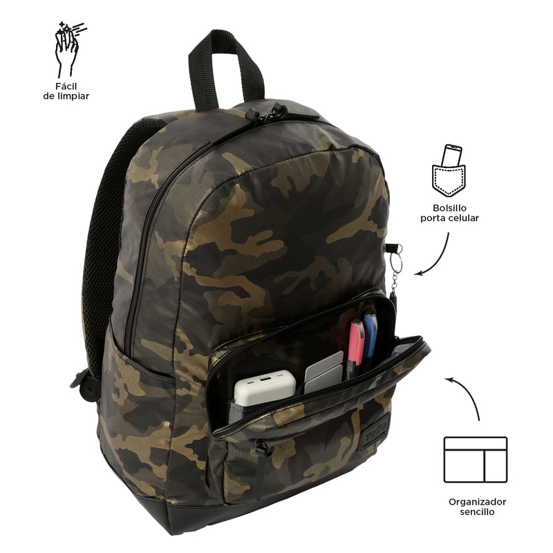 Mochila Universitaria Porta PC 14" Tocax Negro Hombre