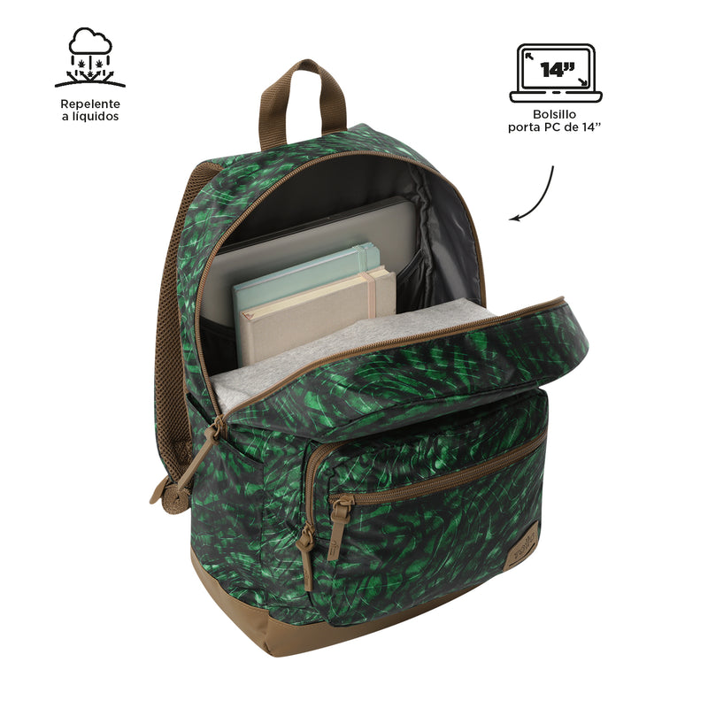 Mochila Universitaria Porta PC 14" Tocax Verde Hombre